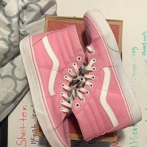 Vans sk8-hi (Canvas) pink colorway